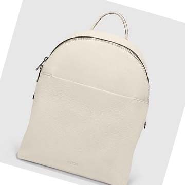 Men's Ecco Textureblock Small Backpacks Beige | SG 686EBC